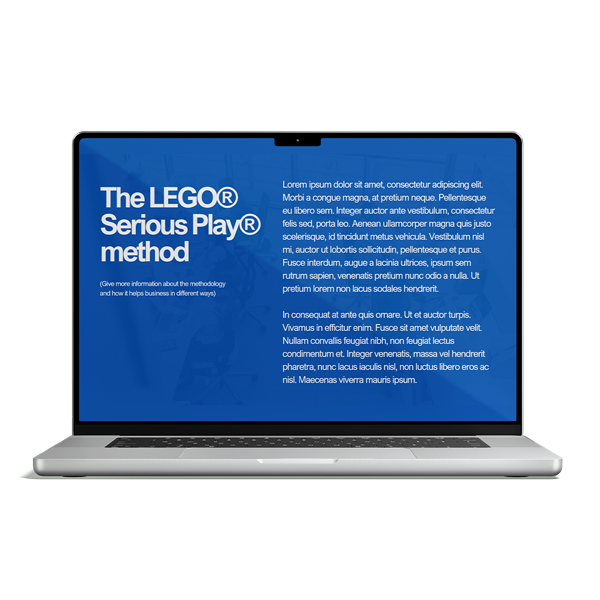 Proposal presentation shown on a laptop