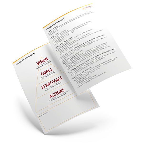 Strategic planning pyramid template and instructions